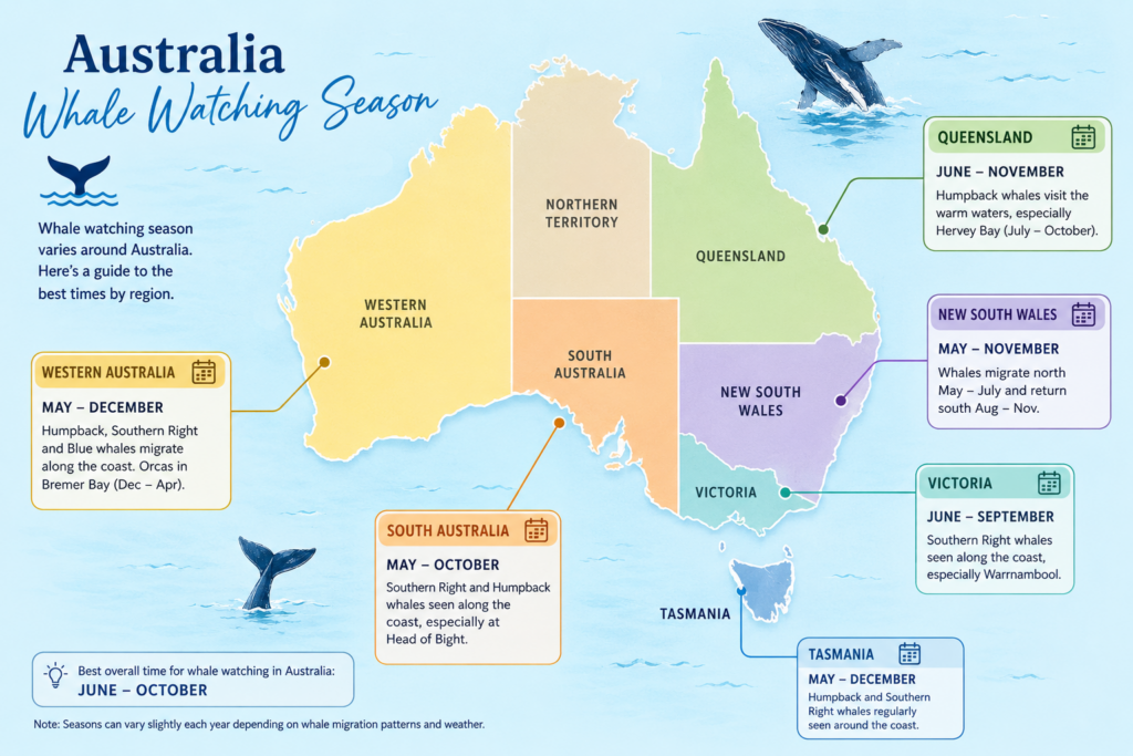 Whale watching season in Australia